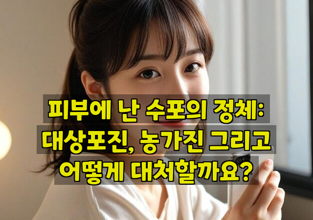 피부에 난 수포의 정체: 대상포진, 농가진 그리고 어떻게 대처할까요?